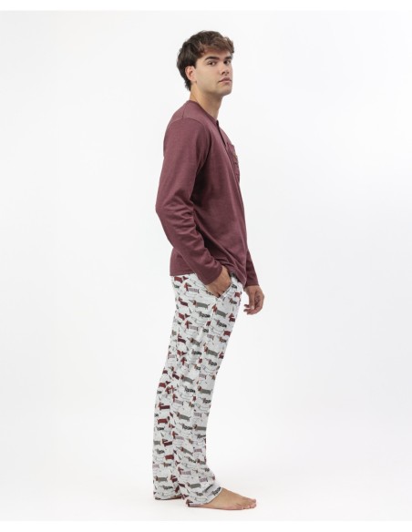 Pijama Manga Larga Tapeta Dog Home para | MrDandy