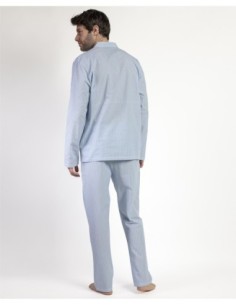 HOME Pijama Manga Larga Abierto Popelín Home | MrDandy 2
