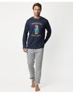 Pijama Manga Larga Varsity para Hombre | MrDandy