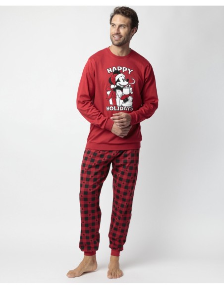 Pijama Manga Larga Mouse Holidays para Hombre | MrDandy