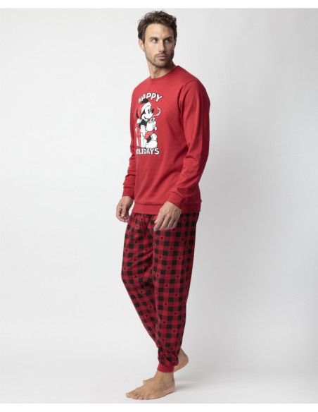 Pijama Manga Larga Mouse Holidays para Hombre | MrDandy