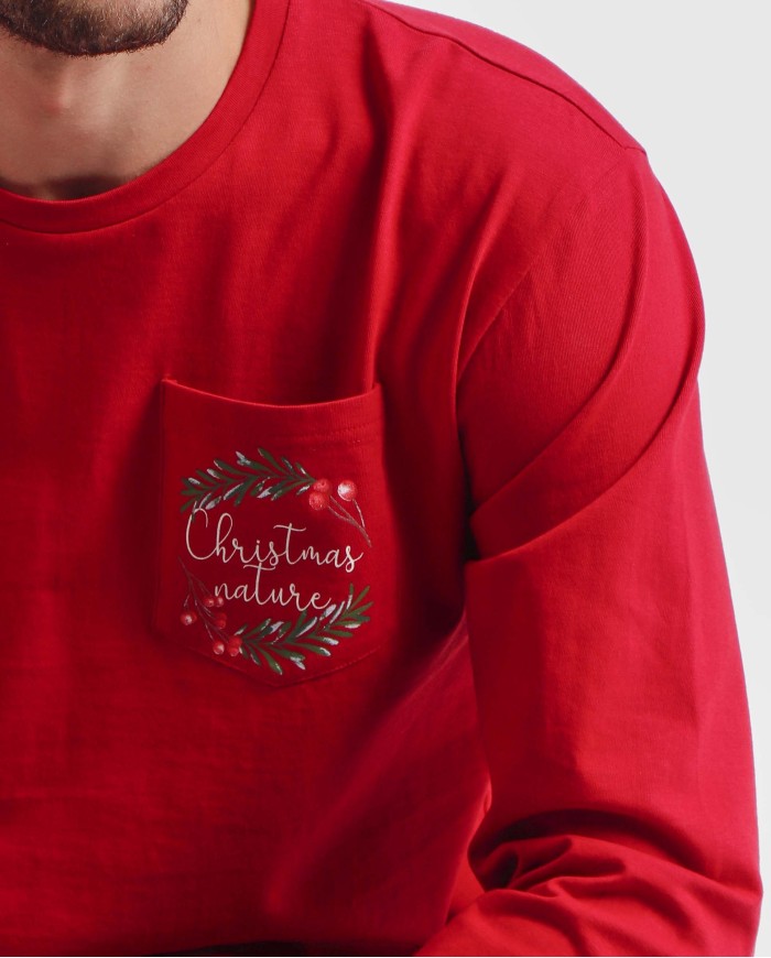Pijama Manga Larga Christmas Nature para | Lovehomewear