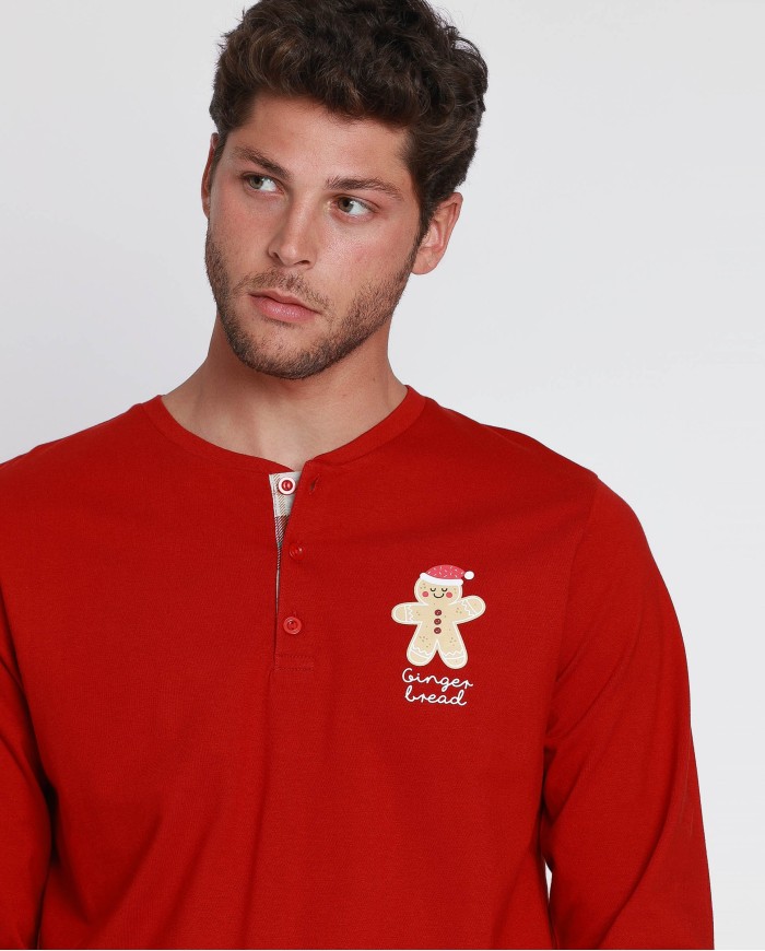 Pijama Manga Larga Gingerbread para Hombre | Lovehomewear