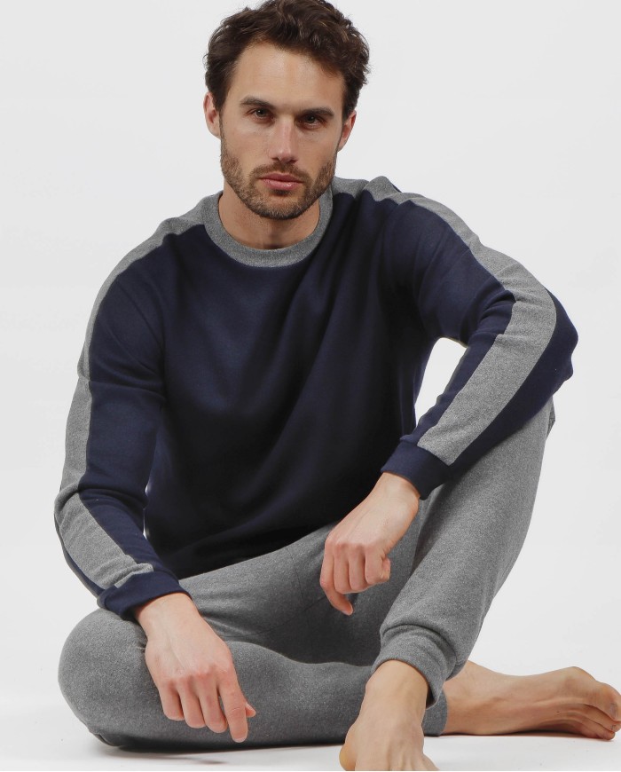 MAGNIFIC Pijama Manga Larga Solid para Hombre | Lovehomewear