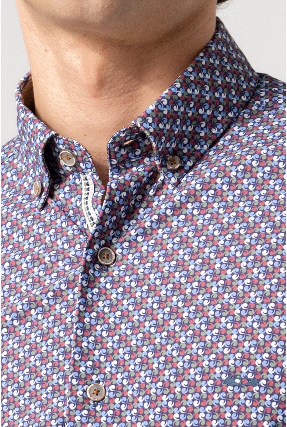Camisa estampada hombre de comas colores no plancha |mister dandy