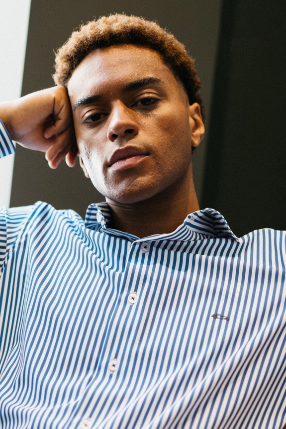 Camisa hombre en tejido de rayas antiarrugas | mister dandy | comprar online