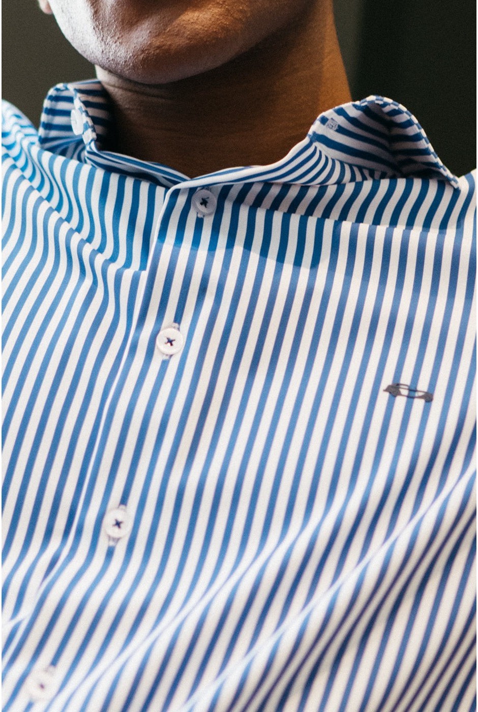 Camisa hombre en tejido de rayas antiarrugas | mister dandy | comprar online