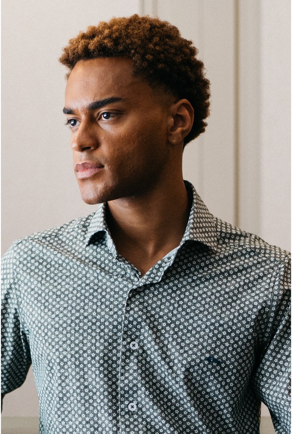 Camisas estampada flores que no plancha bielástica| mister dandy
