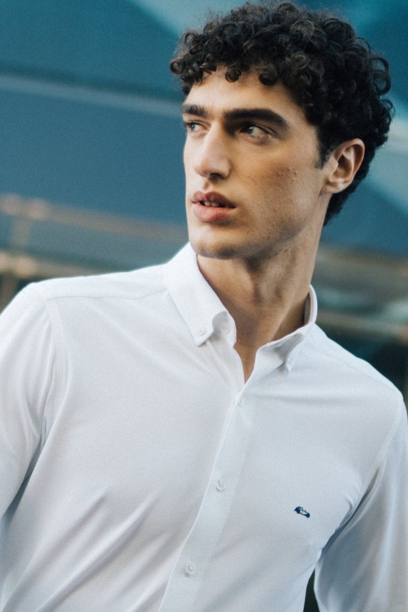 Camisa antiarrugas hombre blanca no plancha | mister dandy
