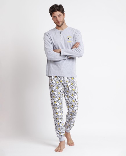 Pijama Manga Larga Snoopy Funny para Hombre | Lovehomewear