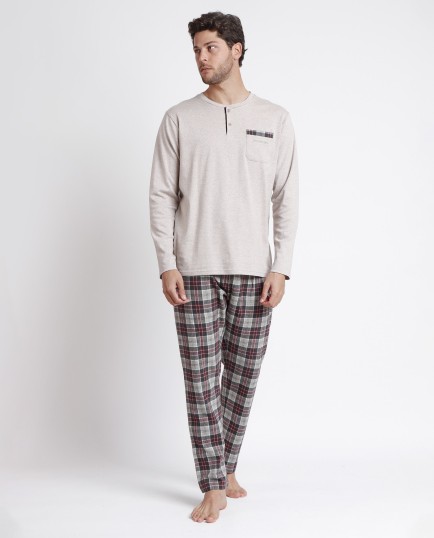 Pijama Manga Larga Cobblestone para Hombre | Lovehomewear