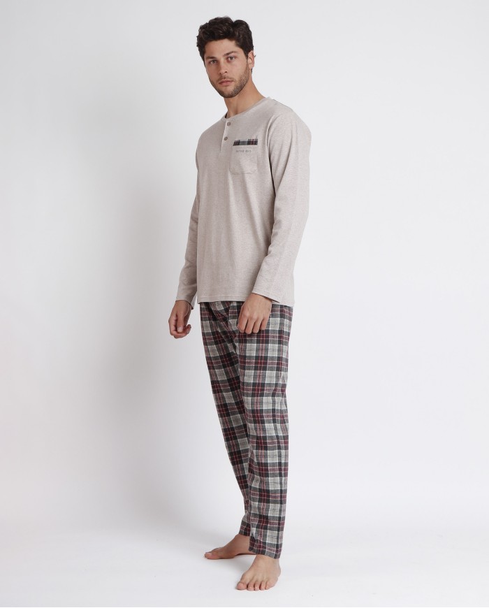 Pijama Manga Larga Cobblestone para Hombre | Lovehomewear