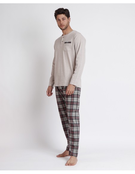 Pijama Manga Larga Cobblestone para Hombre | Lovehomewear