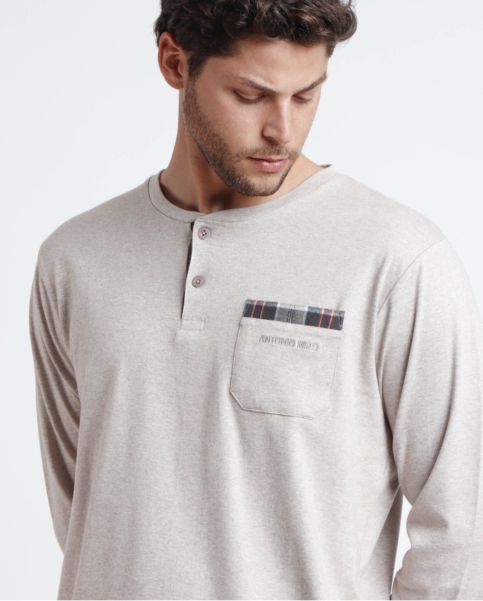 Pijama Manga Larga Cobblestone para Hombre | Lovehomewear