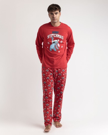 Pijama Manga Larga Stitchmas para Hombre | Lovehomewear