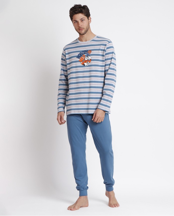 Pijama Manga Larga Nobody Goofy para Hombre | Lovehomewear