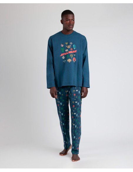 Pijama Manga Larga Alien Species para Hombre | Lovehomewear