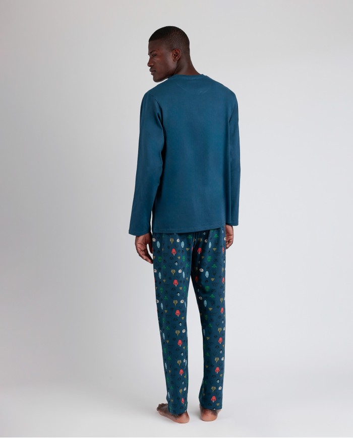 Pijama Manga Larga Alien Species para Hombre | Lovehomewear