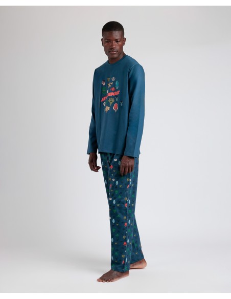 Pijama Manga Larga Alien Species para Hombre | Lovehomewear