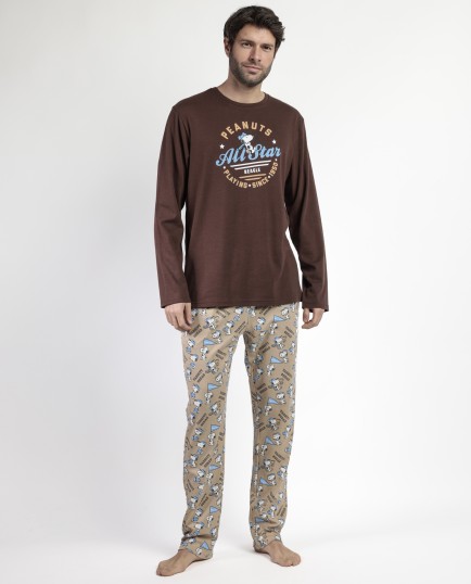 Pijama Manga Larga Varsity Squad para Hombre | Lovehomewear