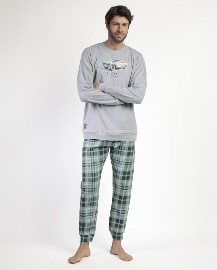 Pijama Manga Larga Felpa Vintage Car para | Lovehomewear
