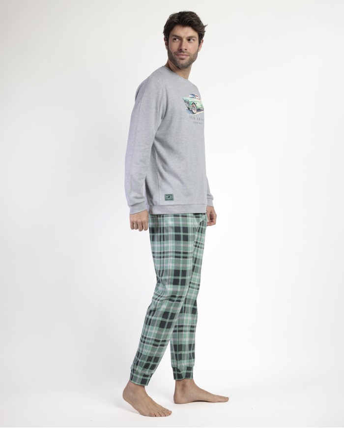 Pijama Manga Larga Felpa Vintage Car para | Lovehomewear