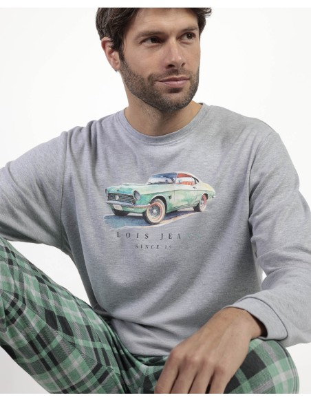 Pijama Manga Larga Felpa Vintage Car para | Lovehomewear