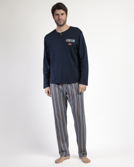 Pijama Manga Larga Tapeta Pointe para Hombre | Lovehomewear