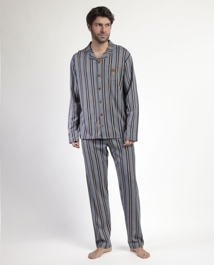 Pijama Manga Larga Abierto Pointe para Hombre | Lovehomewear