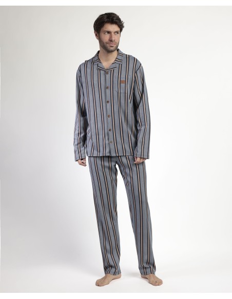 Pijama Manga Larga Abierto Pointe para Hombre | Lovehomewear
