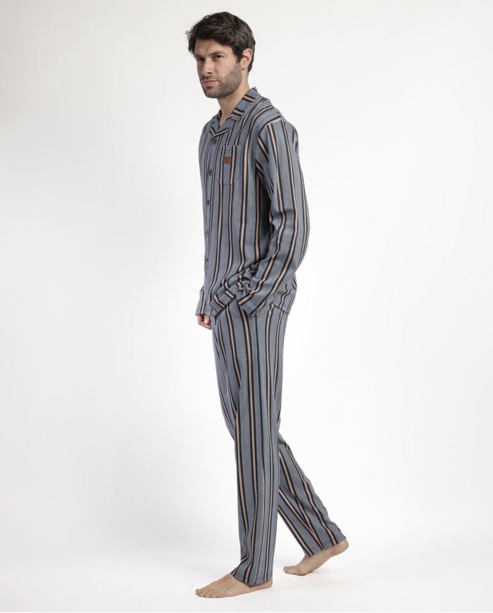 Pijama Manga Larga Abierto Pointe para Hombre | Lovehomewear