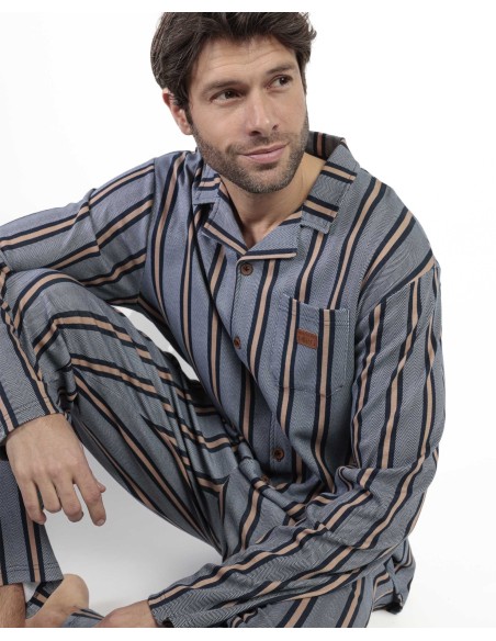 Pijama Manga Larga Abierto Pointe para Hombre | Lovehomewear