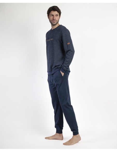 Pijama Manga Larga Felpa Ridge para Hombre | Lovehomewear