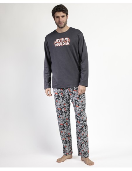 Pijama Manga Larga Comic B&W para Hombre | Lovehomewear