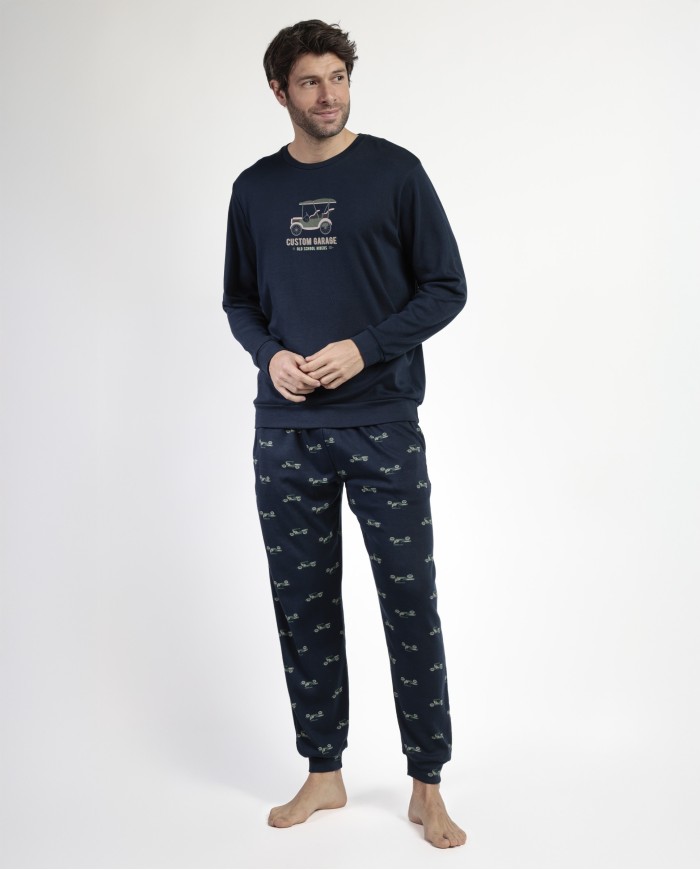 Pijama Manga Larga Old School para Hombre | Lovehomewear