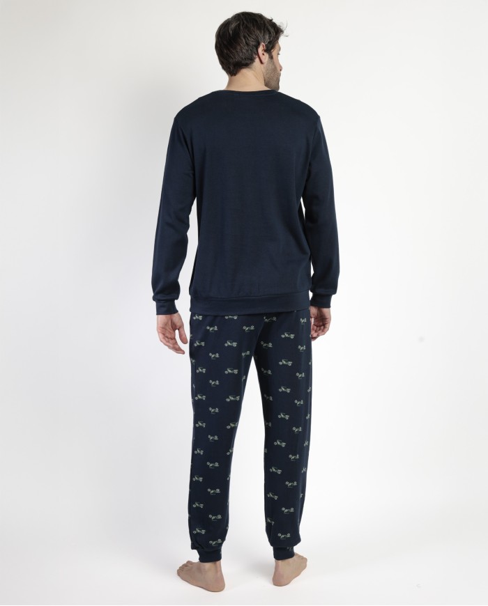 Pijama Manga Larga Old School para Hombre | Lovehomewear