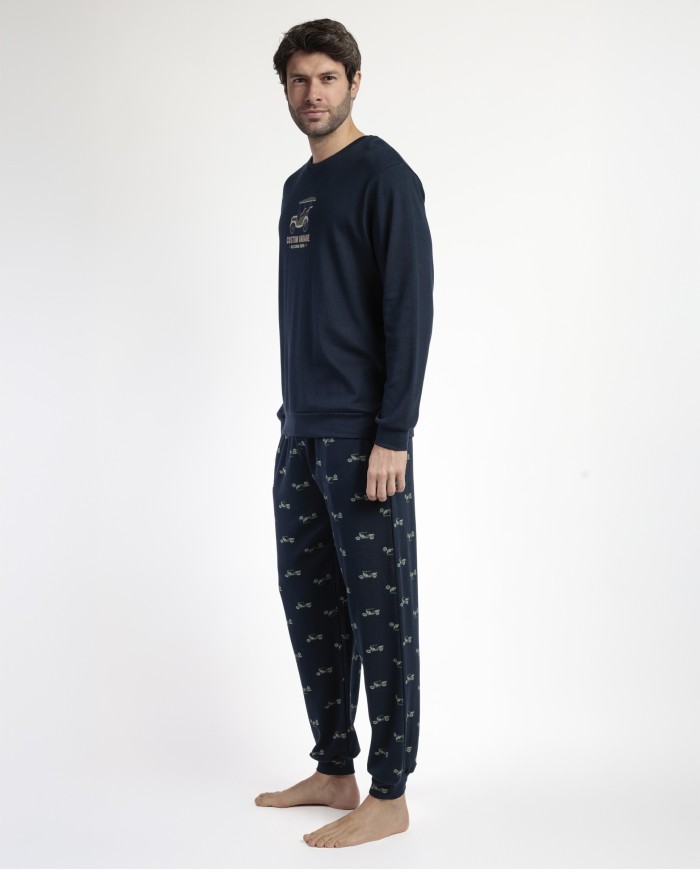 Pijama Manga Larga Old School para Hombre | Lovehomewear