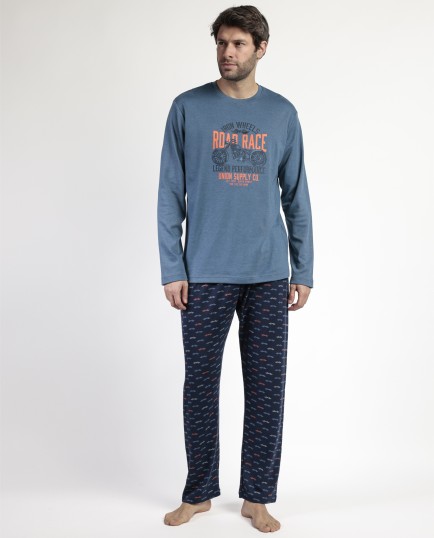 Pijama Manga Larga Road Race para Hombre | Lovehomewear