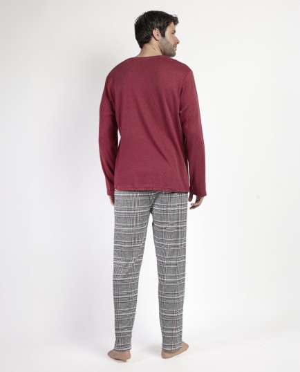 Pijama Manga Larga Houndstooth para Hombre | Lovehomewear 2