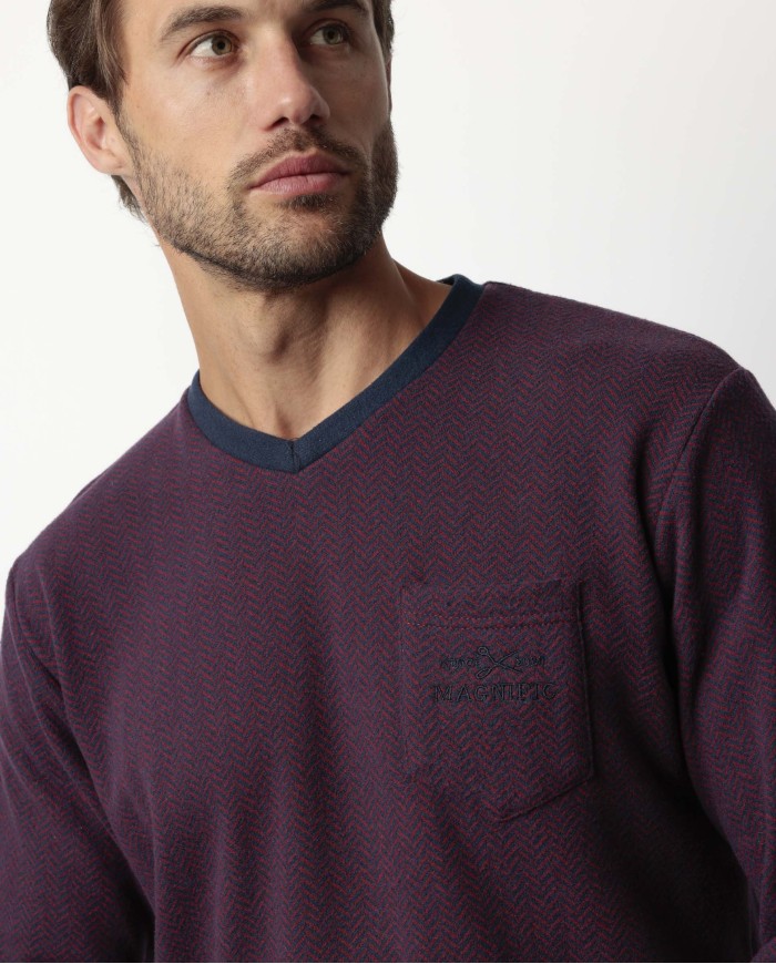 MAGNIFIC Pijama Manga Larga Claret para | Lovehomewear