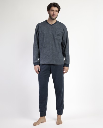 MAGNIFIC Pijama Manga Larga Pico Grigio para | Lovehomewear