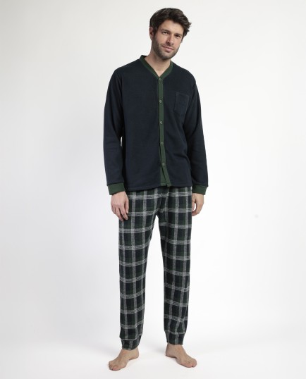 MAGNIFIC Pijama Manga Larga Abierto Smeraldo | Lovehomewear