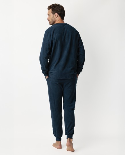 HOME Pijama Manga Larga Checks Texture para | Lovehomewear 2