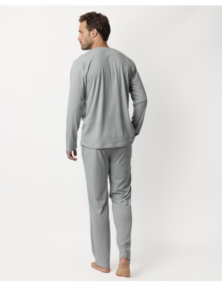 HOME Pijama Manga Larga Tapeta Canalé | Lovehomewear