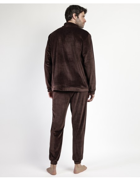 HOME Pijama Manga Larga Terciopelo Cuello | Lovehomewear