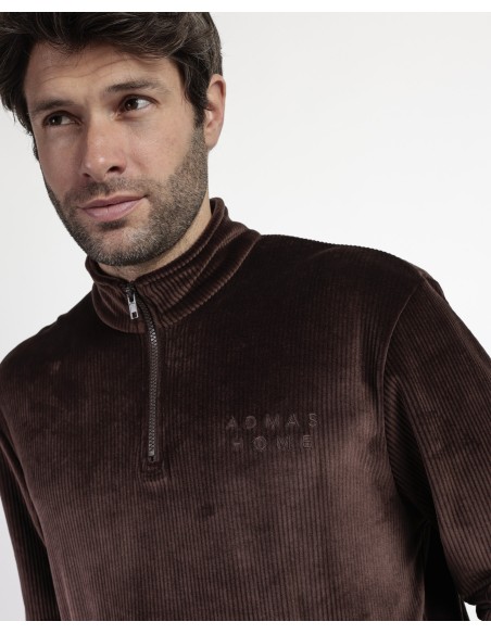 HOME Pijama Manga Larga Terciopelo Cuello | Lovehomewear