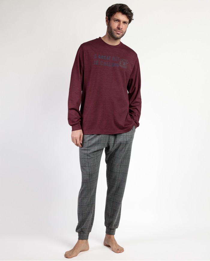 STAY AT HOME Pijama Manga Larga Calling para | Lovehomewear