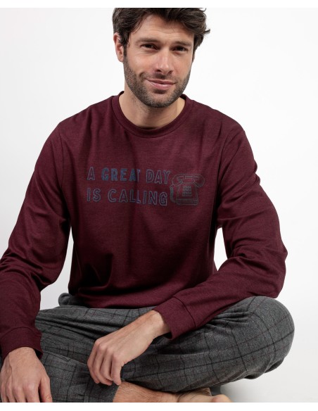 STAY AT HOME Pijama Manga Larga Calling para | Lovehomewear