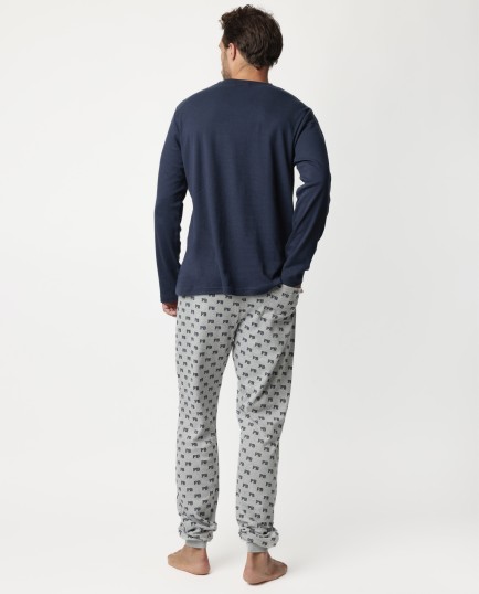 Pijama Manga Larga Varsity para Hombre | Lovehomewear 2