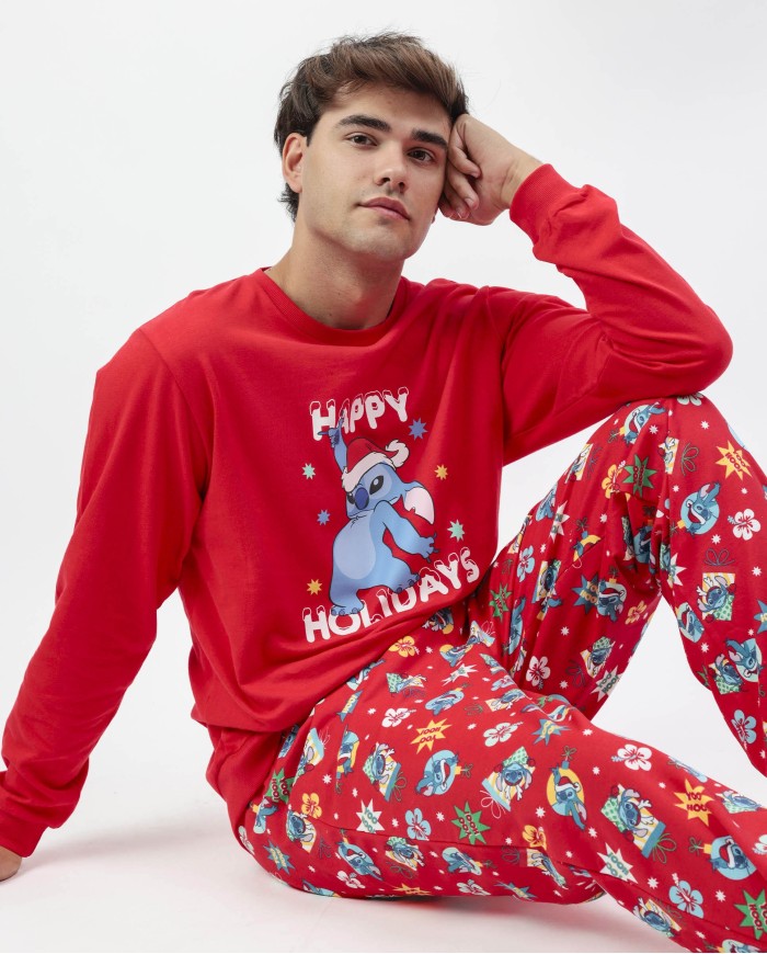 Pijama Manga Larga Stitch Happy Holidays para | Lovehomewear